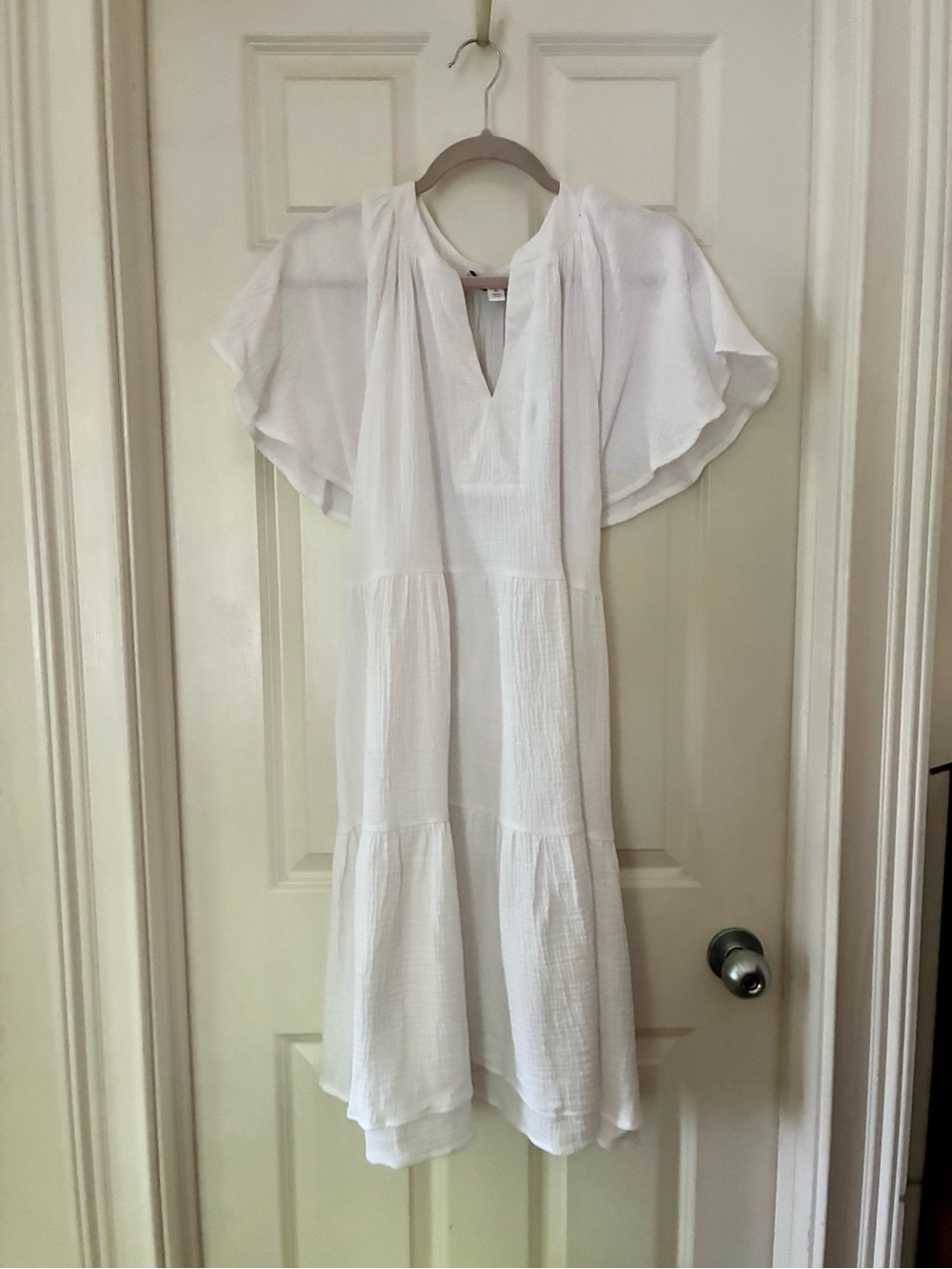 NWT White Women's' Tiered Cotton Dress - Classic Summer Style